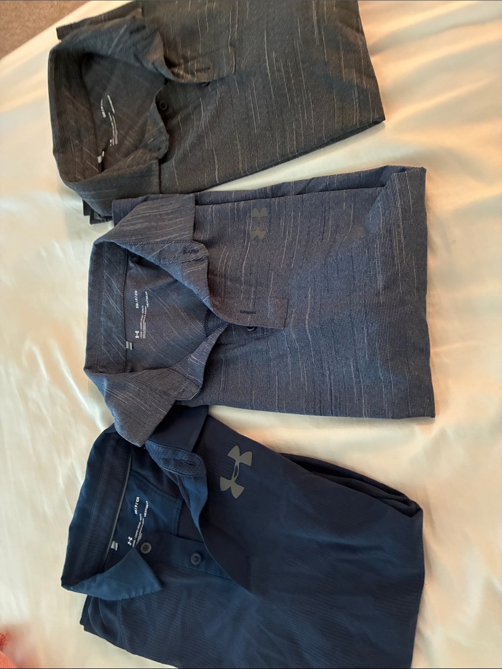 3 Men's Under Armour polos